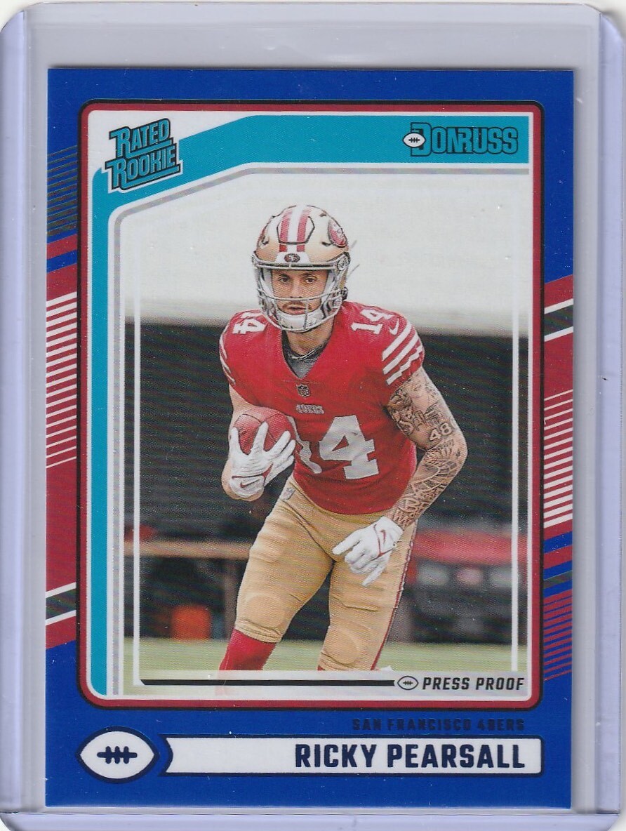 Ricky Pearsall Rated Rookie BLUE PRESS PROOF #318 2024 Panini Donruss