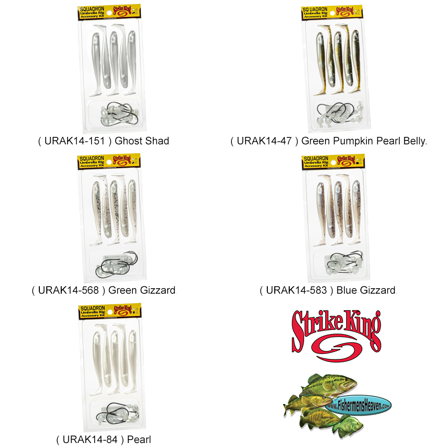Strike King Squadron Accessory Jig Head Swimbait Kits for Umbrella