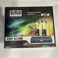 EMB VHF EBM51L Professional Dual Wireless Lavalier Microphone System