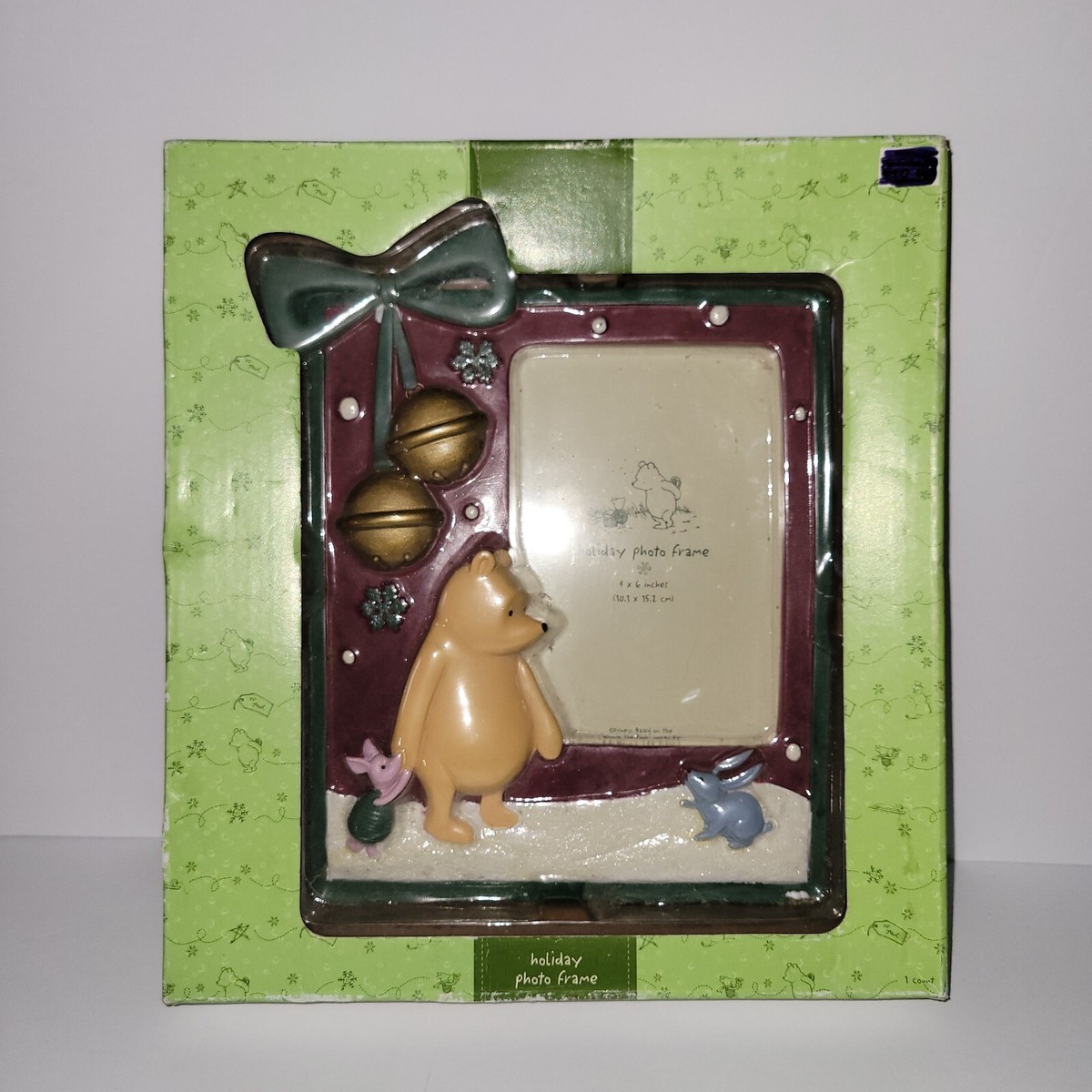 WINNIE THE POOH CLASSiC holiday CHRISTMAS photo Frame 4×6 size