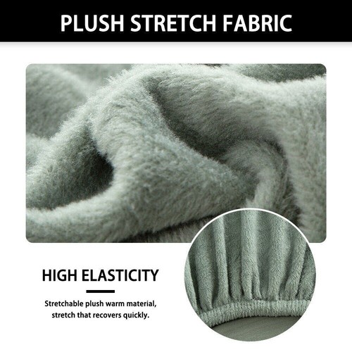 Sofa Seat Cushion Cover Pluch Corner Stretch 1 Piece Couch Cover Slipcovers - Picture 5 of 46