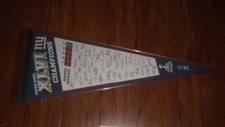 2012 NEW YORK GIANTS SUPER BOWL XLVI CHAMPIONS AUTOGRAPH SIGNATURE PENNANT