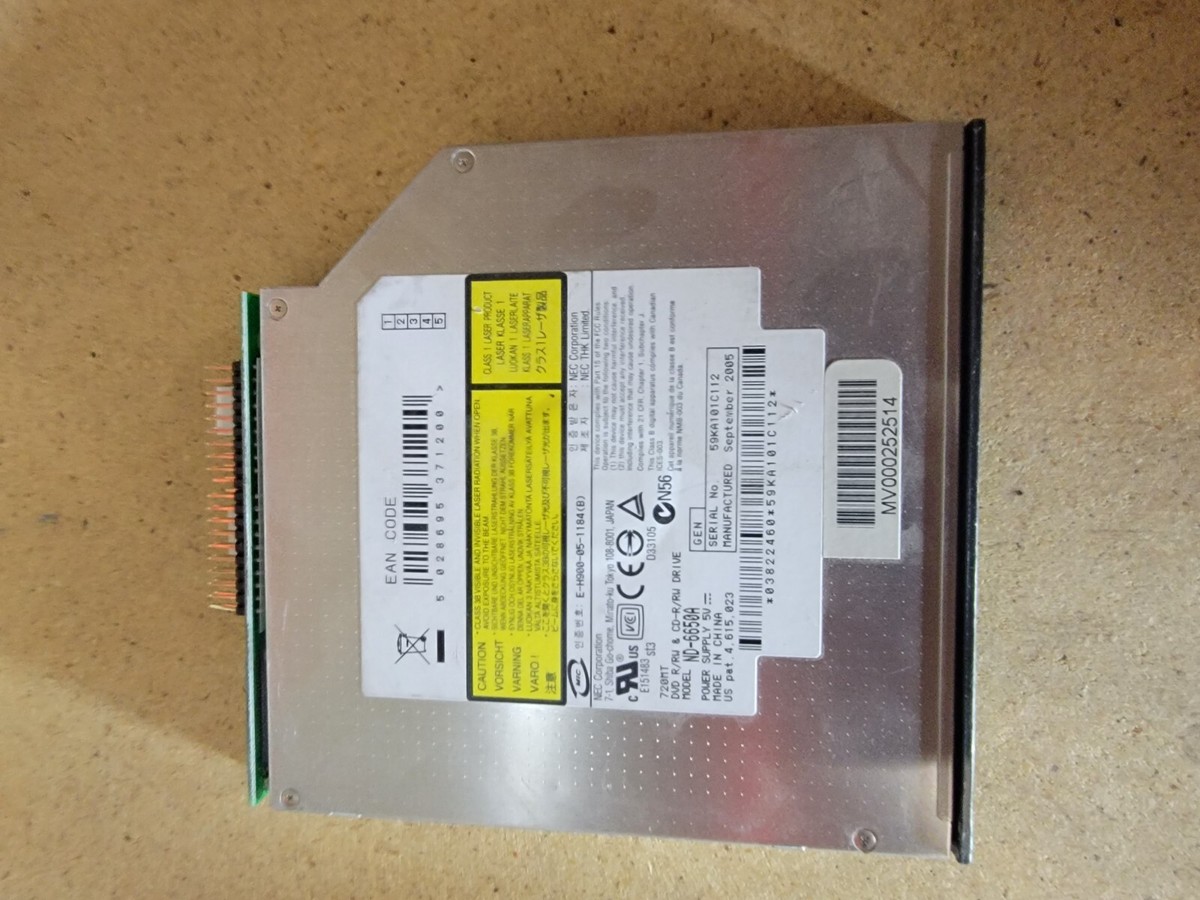 NEC DVD R/RW, CD-R/RW Internal Laptop Drive ND-6650A IDE, Slimline