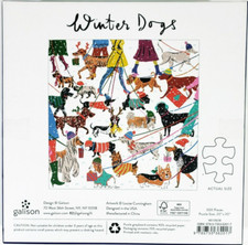 Christmas Winter Dogs 500 Piece Jigsaw Puzzle Animals Complete Galison