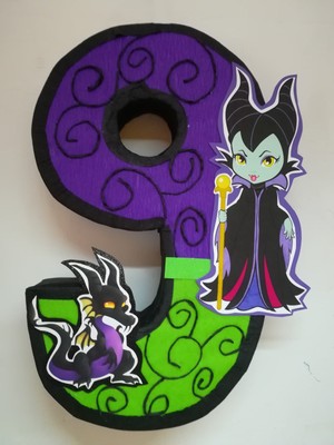 Maleficent number 9, maleficent birthday party, maleficent party supplies