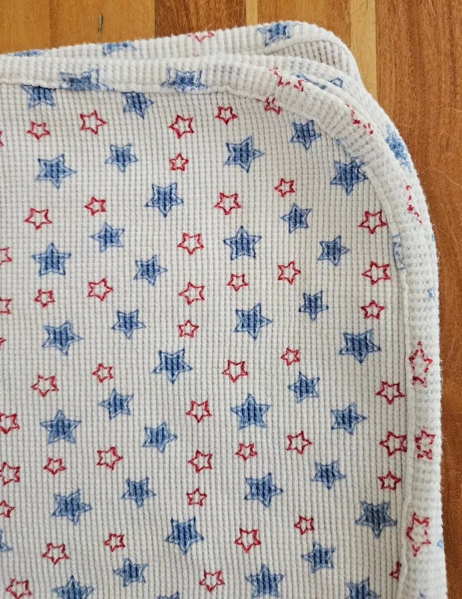 Koala Baby Red Blue White Stars Thermal Waffle Baby Blanket 28