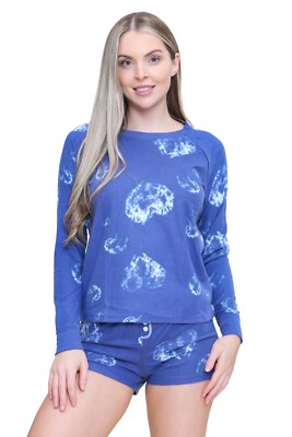 Damen Lounge Wear Pyjama Set Ex STORE Damen PJ Shorts Baumwolle Nachtwäsche