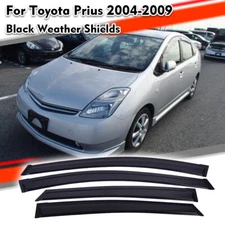 Glossy Black Vent Deflectors Window Visor Rain Guard For Toyota Prius 2004-2009