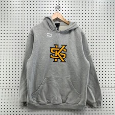 Adidas Gray Hooded Sweatshirt Mens Large Fits 23X29 SK Logo Pullover Hoodie