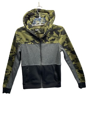 Aeropostale Fleece Hoodie Jacket Women's Zip Up Size XS Camo ** Read