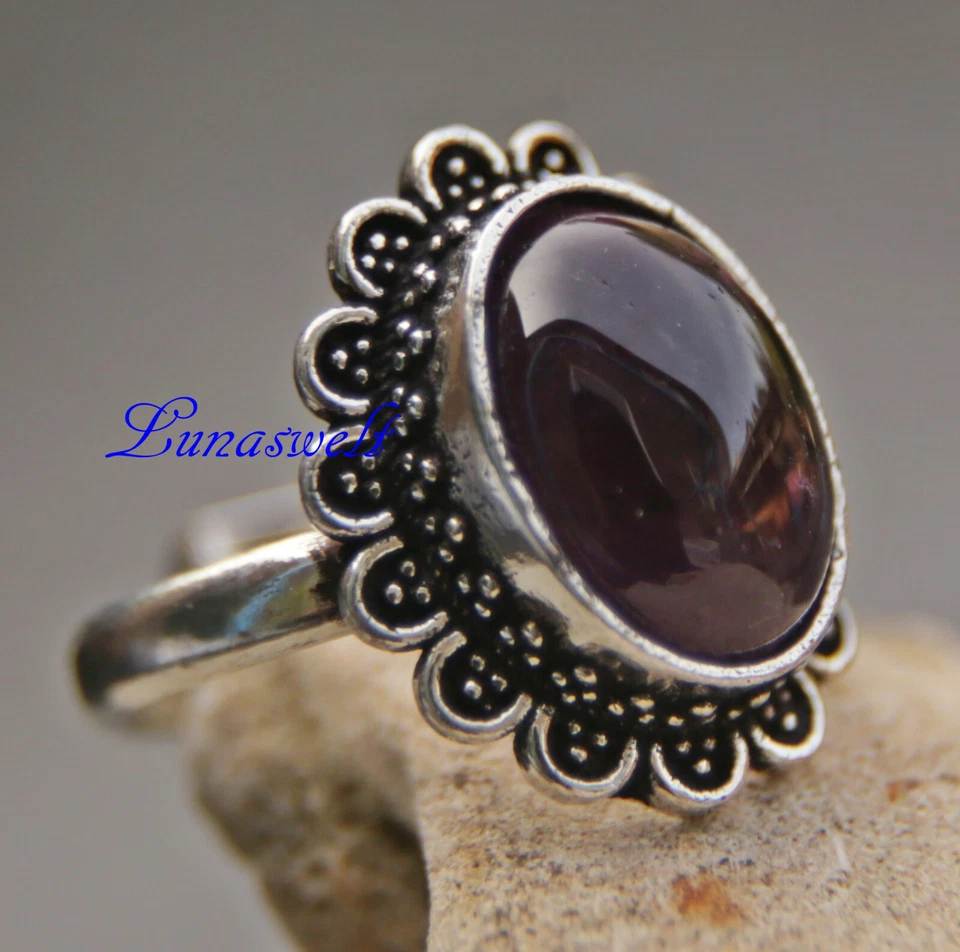Ring mit Amethyst Grösse einstellbar  - Bild 1 von 3