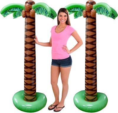 Giant Inflatable Palm Trees - 2 Pack - 6 Foot for Luau Parties Tropical Theme