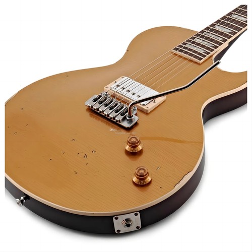 Guitarra eléctrica Heavy Relic Perry Gold Rush Axcess envejecida dorada antigua - Imagen 3 de 7