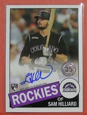 2020 Topps Series 1 1985 Autograph 85A-SH Sam Hilliard Colorado Rockies Auto RC