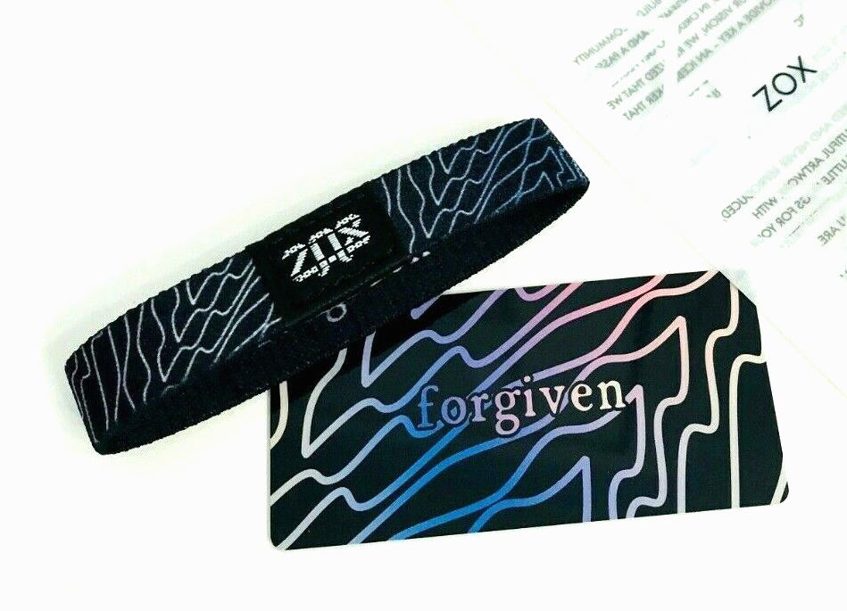 ZOX **FORGIVEN** Silver Single small Wristband w/Card NIP | eBay