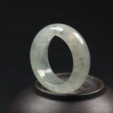 Size 6.5 Certified Grade A 100 Natural Black Green Icy Jadeite Jade Ring S04827