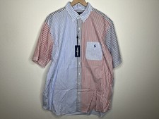 Polo Ralph Lauren Mens Blue Red Striped S/S Button Shirt Size XLT NWT