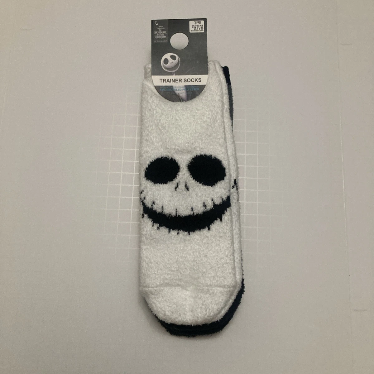Primark Jack Skellington Acogedor Conjunto Calcetines EE. UU. 6-10 Pesadilla Antes de Navidad Nuevo