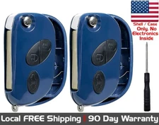 2x New Replacement Flip Key Fob Remote SHELL / CASE For Select Maserati Vehicles