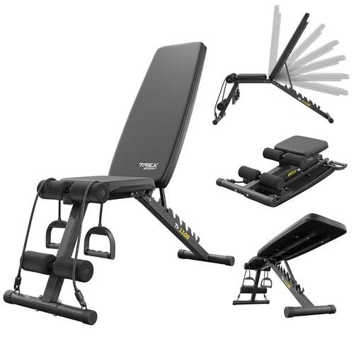 TREX SPORT Hantelbank klappbar verstellbar Trainingsbank Schrägbank TX-110B
