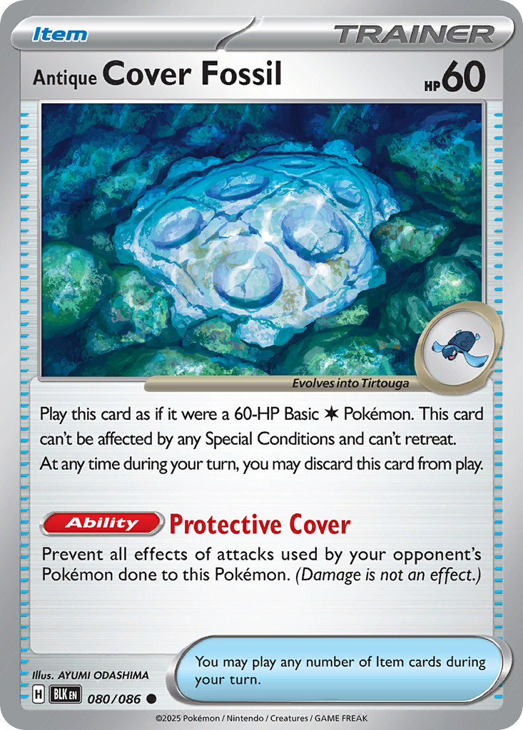 Antique Cover Fossil 80/86 Common | Black Bolt | Pokemon Card