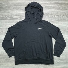 Nike Hoodie Womens Large Black Fleece Funnel High Neck Fleece Sweatshirt Lounge