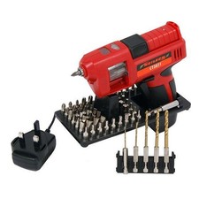 3.6V LI-ION CORDLESS SCREWDRIVER 4Nm RECHARGABLE PLUS 55 BITS & 5 DRILL BITS