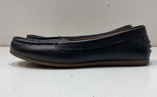 Coach Marley Driver Navy Pebbled Leather Driving Moccasins Loafers Size 6.5B