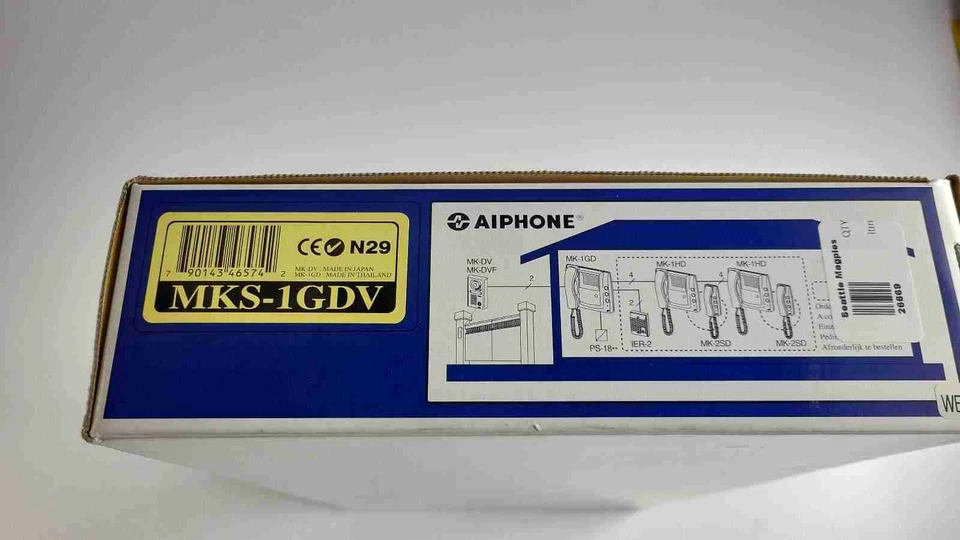 AIPHONE MKS-1GDV Fixed Camera Door Sentry System Master And Remote - Image 3 of 4