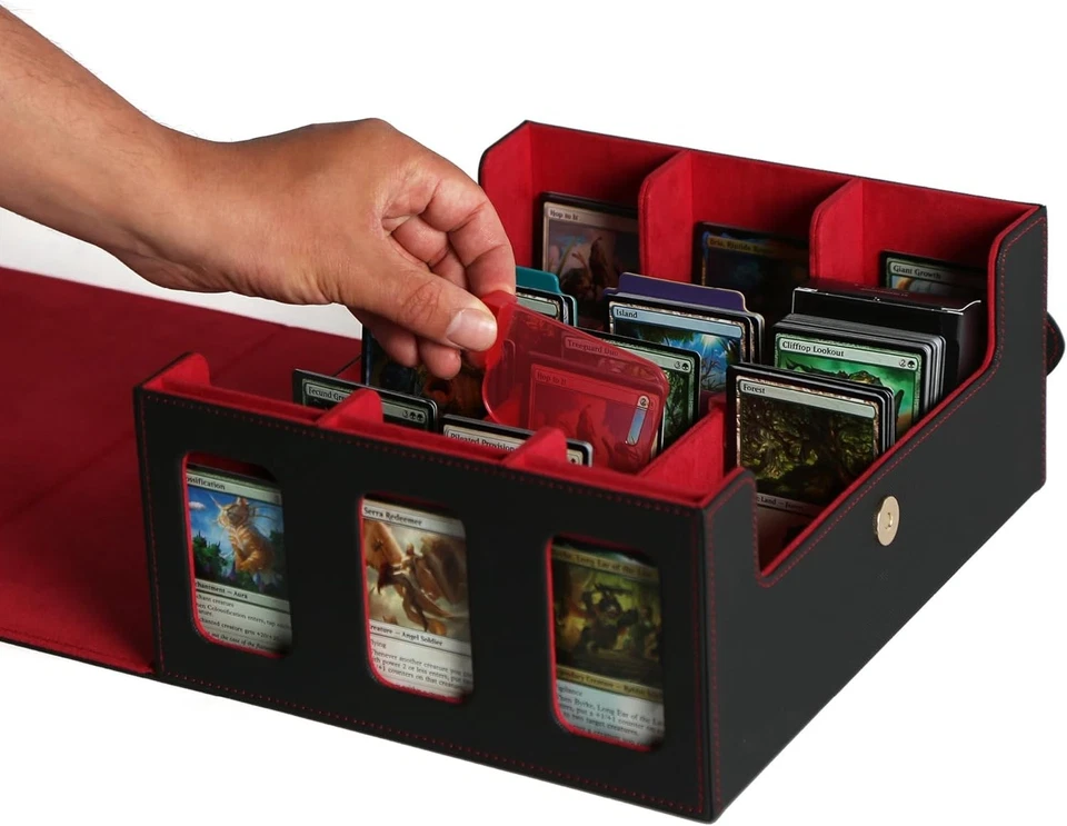 CHO SUNDAY RITUAL Card Storage Box w/ Display, Fits 2400+ Cards, Handle, Dividers & Toploaders