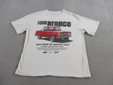 Abercrombie Fitch Shirt Mens Small White Ford Bronco Graphic Tee Oversized Soft