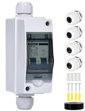 AC Miniature Circuit Breaker,240V 16A MCB Type C Double Pole with IP65 Waterproo