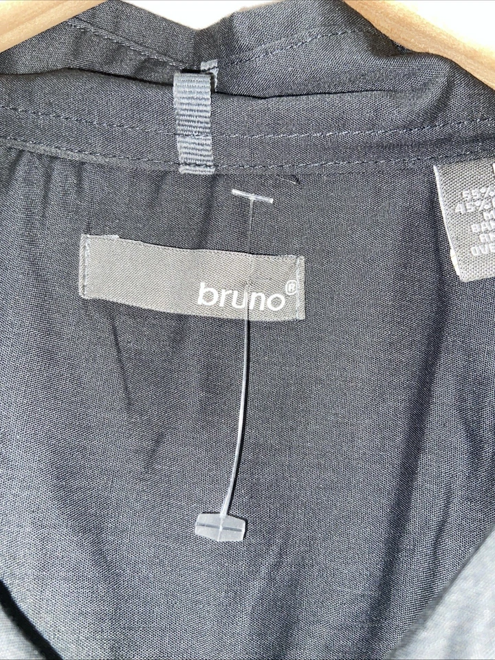 Camisa de vestir BRUNO para hombre talla grande manga larga nueva con etiquetas L19 Foto 2 de 4