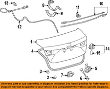 TOYOTA OEM 15-18 Avalon Trunk Lid Lid Components-Torsion Bar Support 6412706110