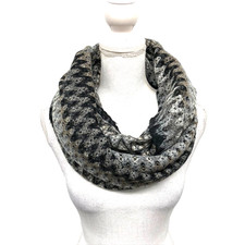 Missoni Infinity Scarf Wool Womens 31.5x25 Knit Chunky Gray Stripe Gorpcore