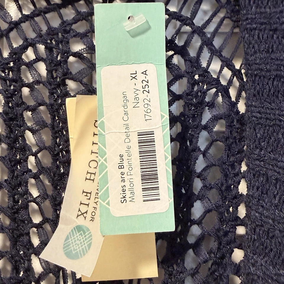 Кардиган вязаный открытый Skies Are Blue Mallori Pointelle размер XL легкий многослойный - Изображение 4 из 4