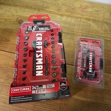 Craftsman Cmmt12028 24-pc 14 6-point Socket Set Wratchet Case Sae - New