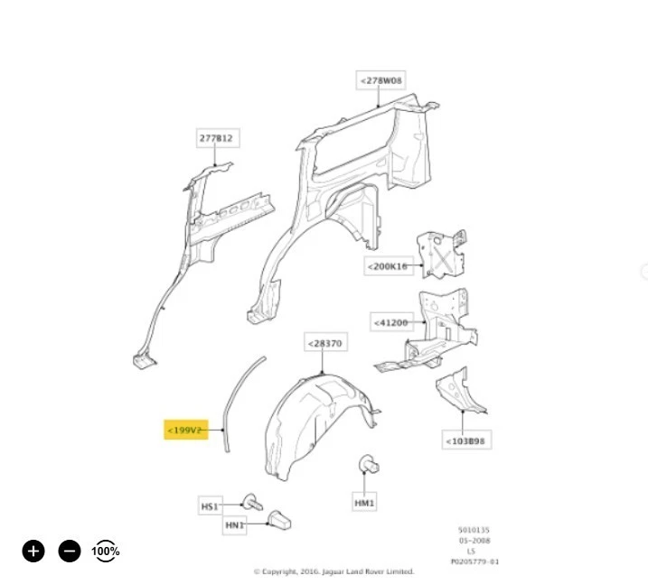 Genuine Land Rover Discovery 4 L319 Rear LH or RH Wheel arch Protector CLB000010 - Image 2 of 4