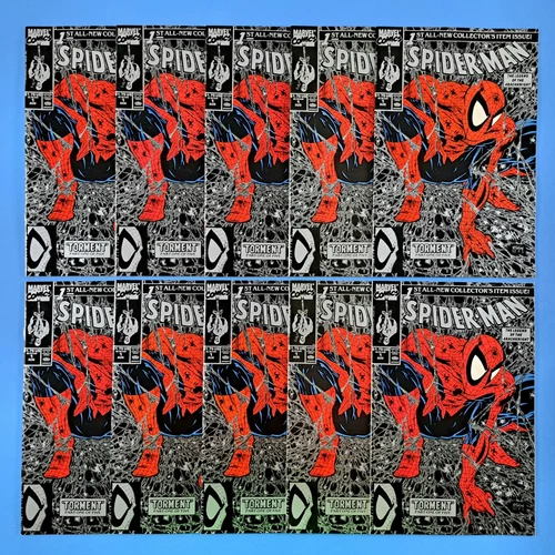 Spider-man #1 Marvel (1990) Todd McFarlane Silver Variant NM Lot Of (10)🔥