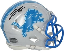 Jahmyr Gibbs Detroit Lions Autographed 2024 Speed Mini Helmet with #0 Signature