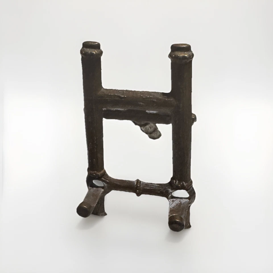 Miniature Brass Easel Antique Italy Decorative Display Stand 3" x 1.75" Picture - Image 3 of 3