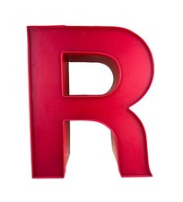 Huge Vintage 2001 Target Store Lit Sign Letter R Light Up 17.5 x 15 x 8" Works!