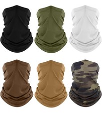 Neck Gaiter, 6 Pack Face Mask Bandana Fishing Cooling Sun Protection Scarf fo...