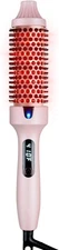 Infrared Heated 1.5" Round Hair Brush Curling Straightening Volumizer Pink
