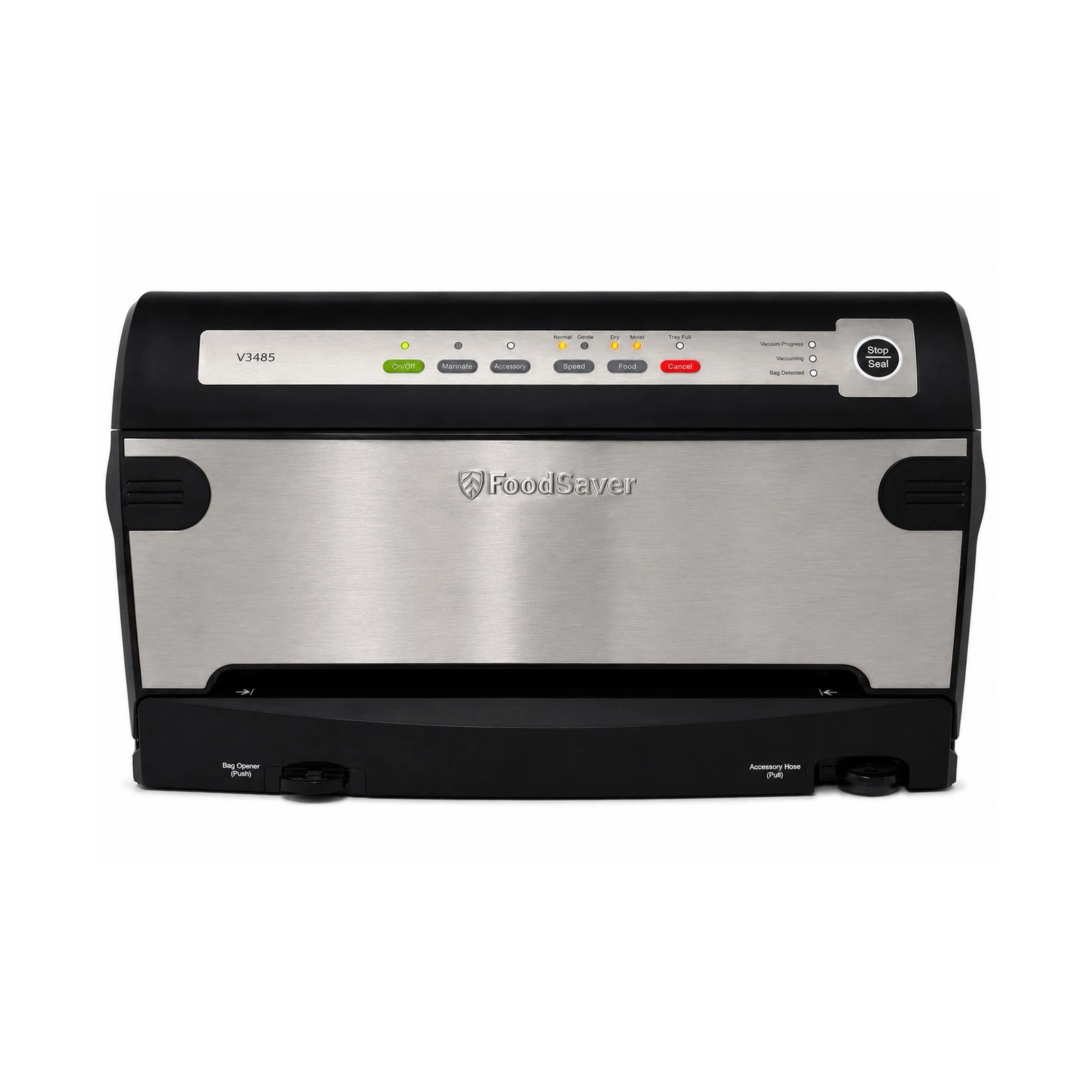 FoodSaver V3485 Electric Vacuum Sealer 120W 120V Black/Silver Marinate