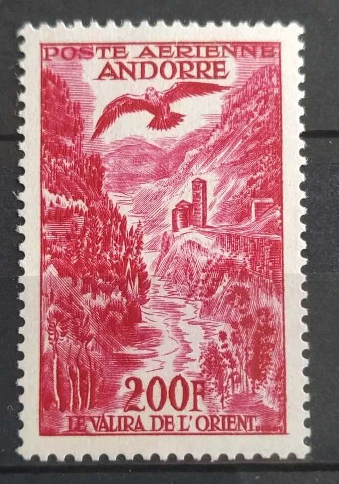 TIMBRE ANDORRE FRANÇAIS POSTE AÉRIENNE PA N° 3 NEUF** 1955 - Photo 1/1