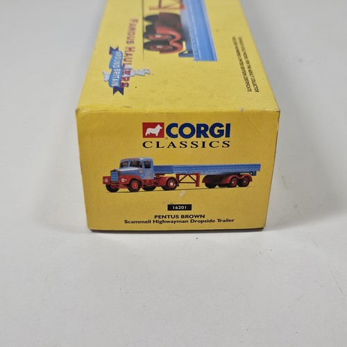 Corgi 16201 Scammell Highwayman Dropside Trailer Pentus Brown LB Hauliers Boxed - Picture 5 of 10