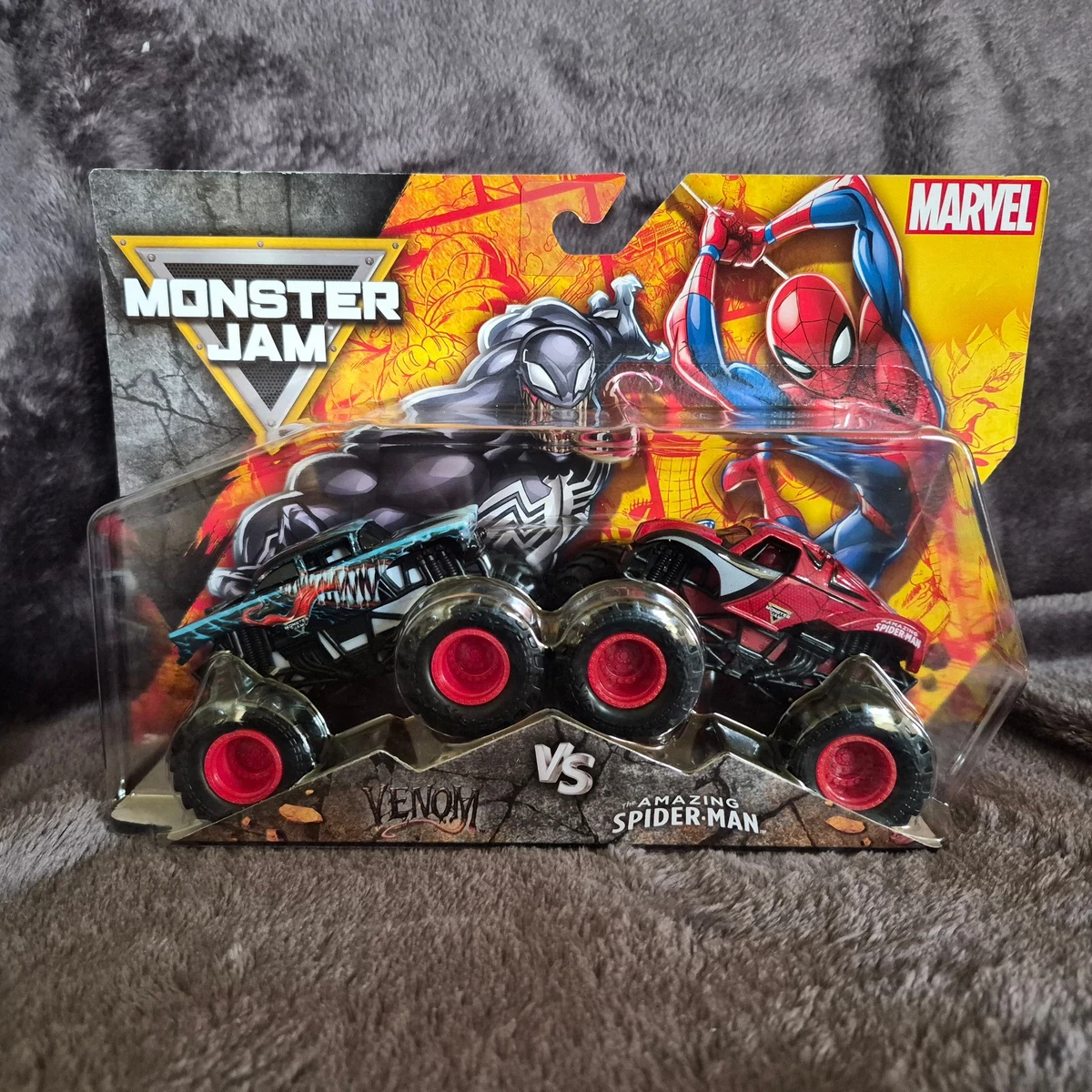 Hot Wheels Monster Jam Spider-Man Diecast & Toy Monster Trucks for