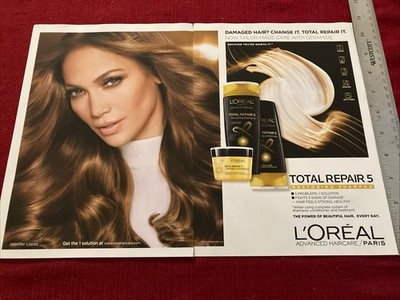 Jennifer Lopez for L Oreal Advanced Haircare 2-page 2015 Print Ad