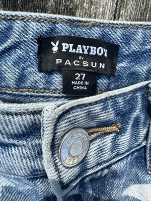 Playboy x PacSun Straight Leg 90s Jeans Playboy Bunny Print On